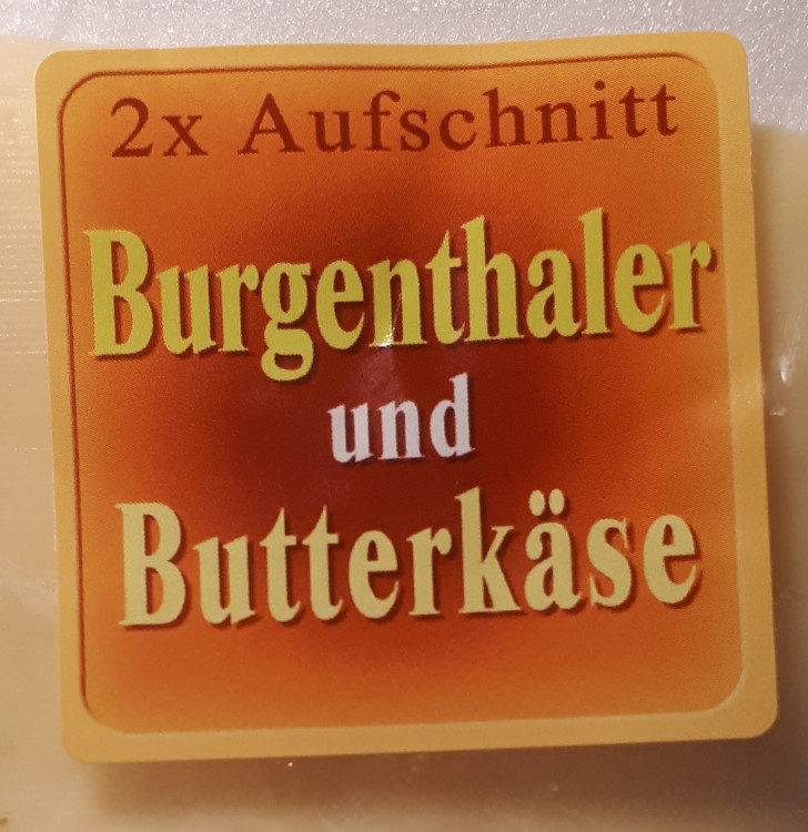 Käse Aufschnitt, Burgenthaler & Butterkäse, 45% Fett i. Tr.  | Hochgeladen von: Enomis62
