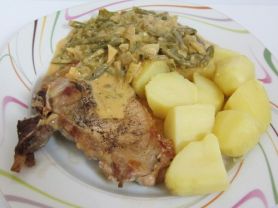 Kartoffeln, Bohnen und Kotelett | Hochgeladen von: Pinkzessin