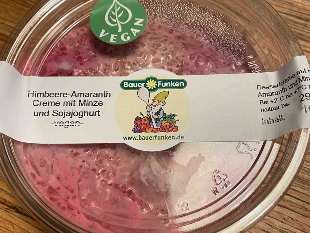 Himbeer-Amaranth Creme mit Minze und Sojajogurth von VeganAthlet | Hochgeladen von: VeganAthlete