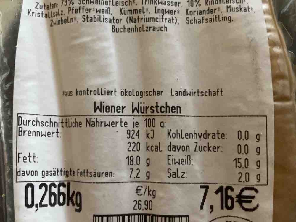 Wiener Würstchen, 79%Schweinefleisch, 10% Rindfleisch von puella | Hochgeladen von: puellapuffer