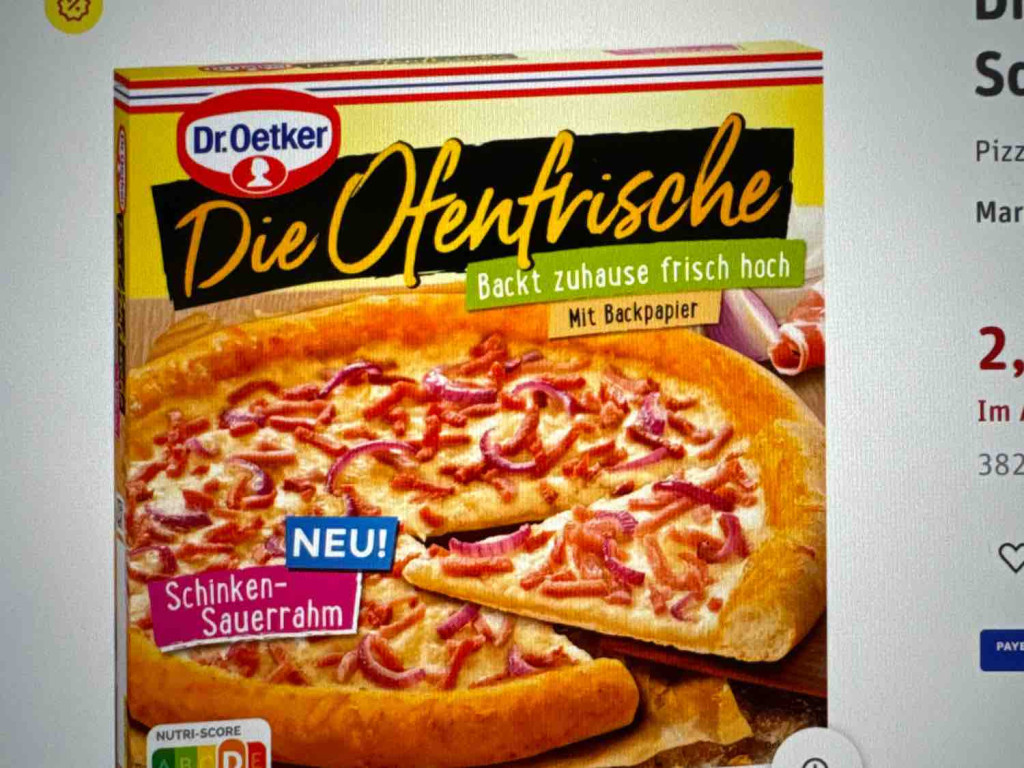 Dr. Oetker Die Ofenfrische Pizza Schinken-Sauerrahm by sPerner | Hochgeladen von: sPerner