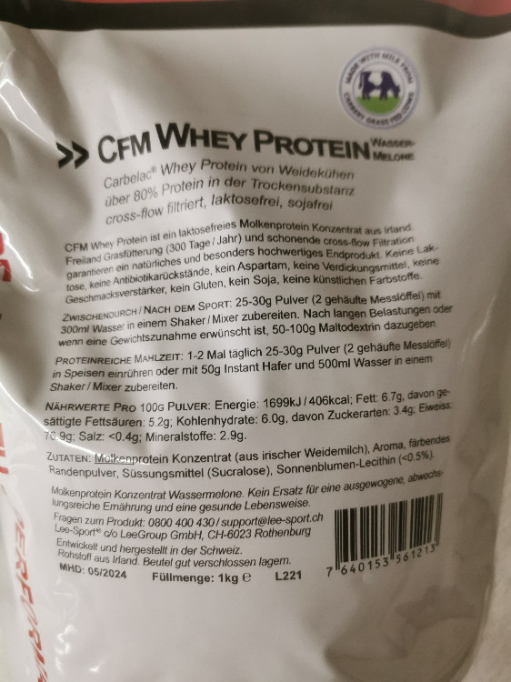 CFM Whey Protein Wassermelone von celinamarolf567 | Hochgeladen von: celinamarolf567