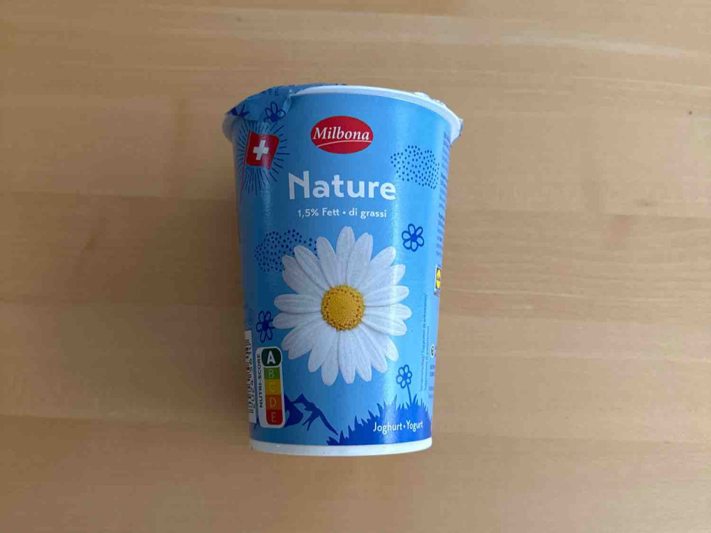 joghurt nature, pasteurisierte milch. 1.5%  Fett im milchanteil  | Hochgeladen von: stohlerc