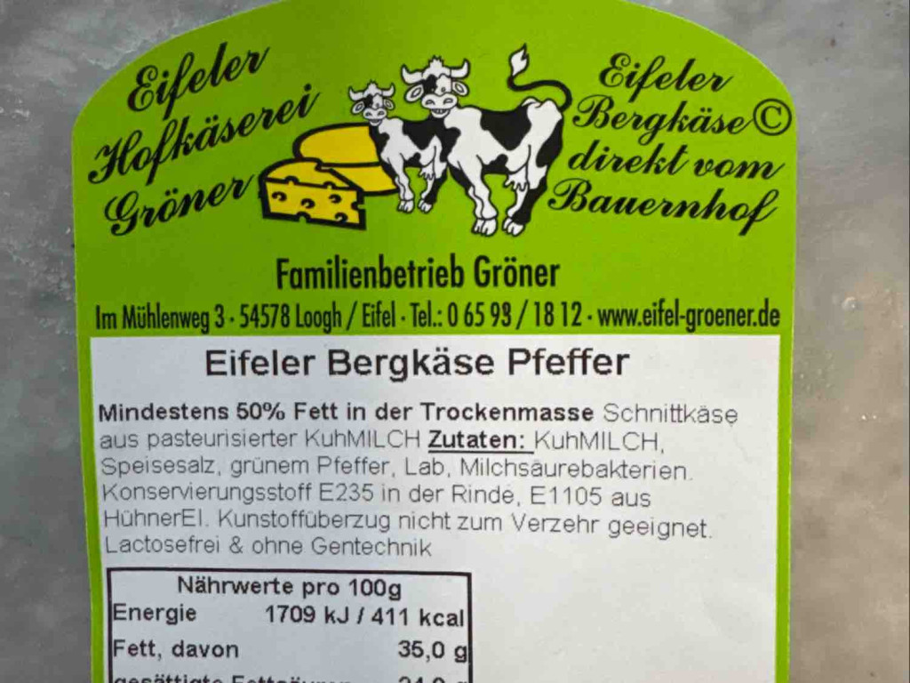 Eifeler Bergkäse Pfeffer, aus pasteurisierter Kuhmilch von joerg | Hochgeladen von: joergreich