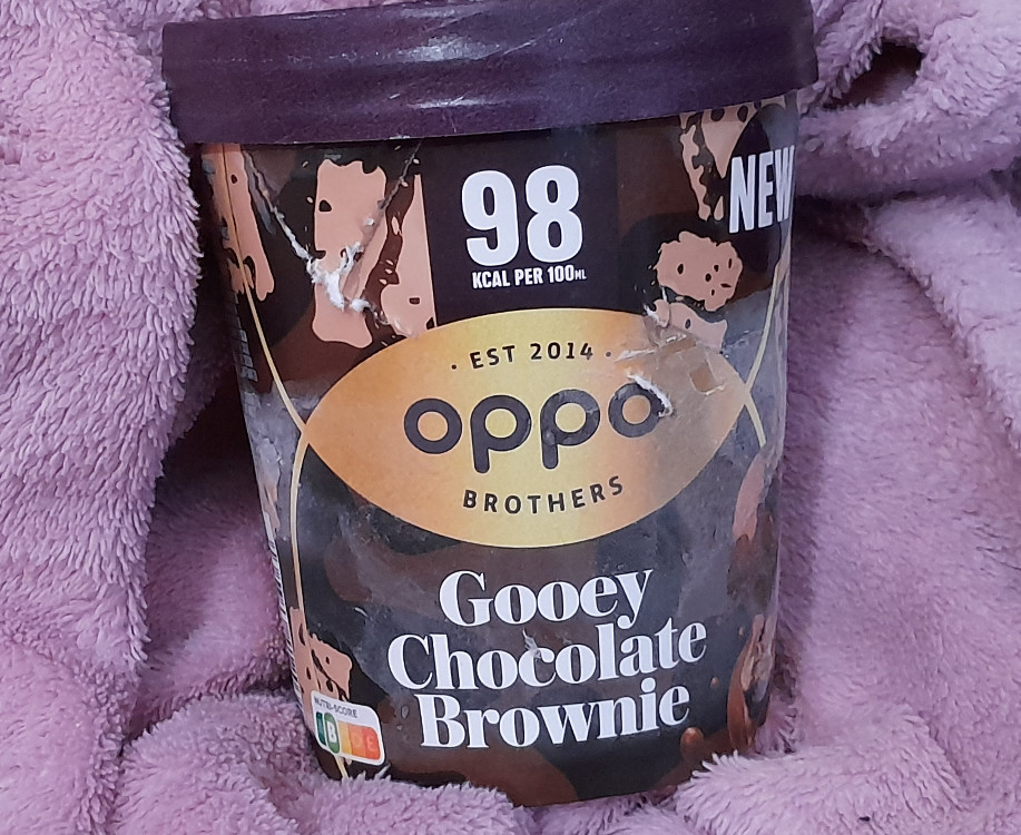OPPO Double Chocolate Brownie Eiscreme, nur anrechenbare KHs / N | Hochgeladen von: deltaflyerdsgmx.de