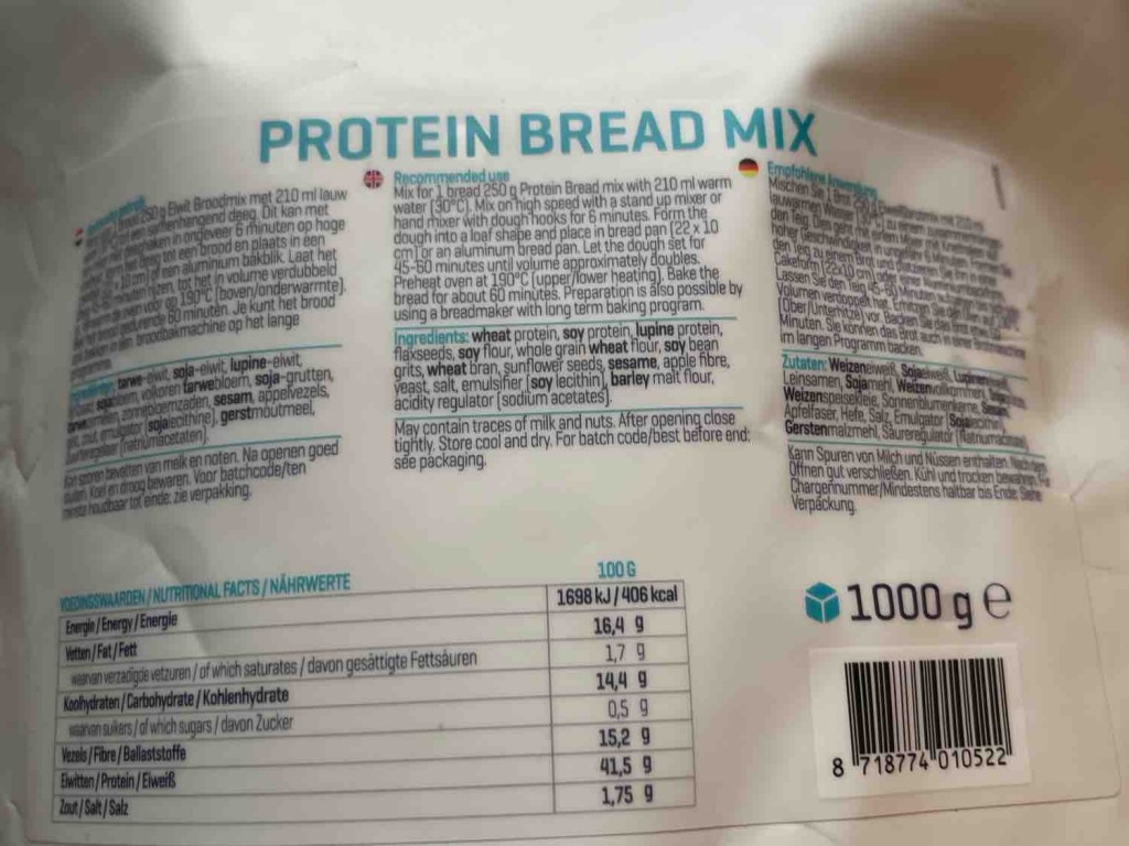 Protein Bread Mix von Wasilios Wamwakithis | Hochgeladen von: Wasilios Wamwakithis