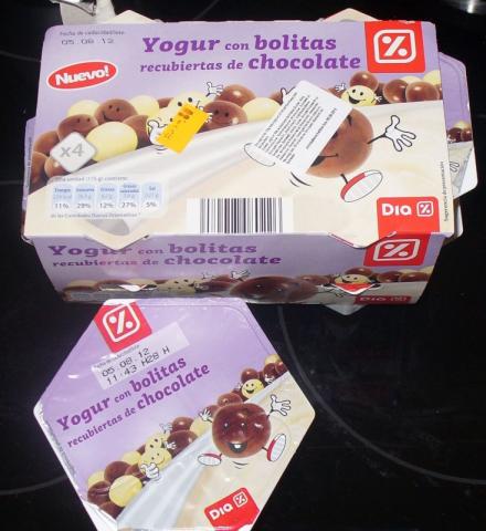 Dia% - Yogur con bolitas recubiertas de chocolate | Hochgeladen von: Schwarzbär