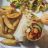 Wrap spicy Blumenkohl-Bites & Guacamole, dazu Salat in Butte | Hochgeladen von: Pexxi