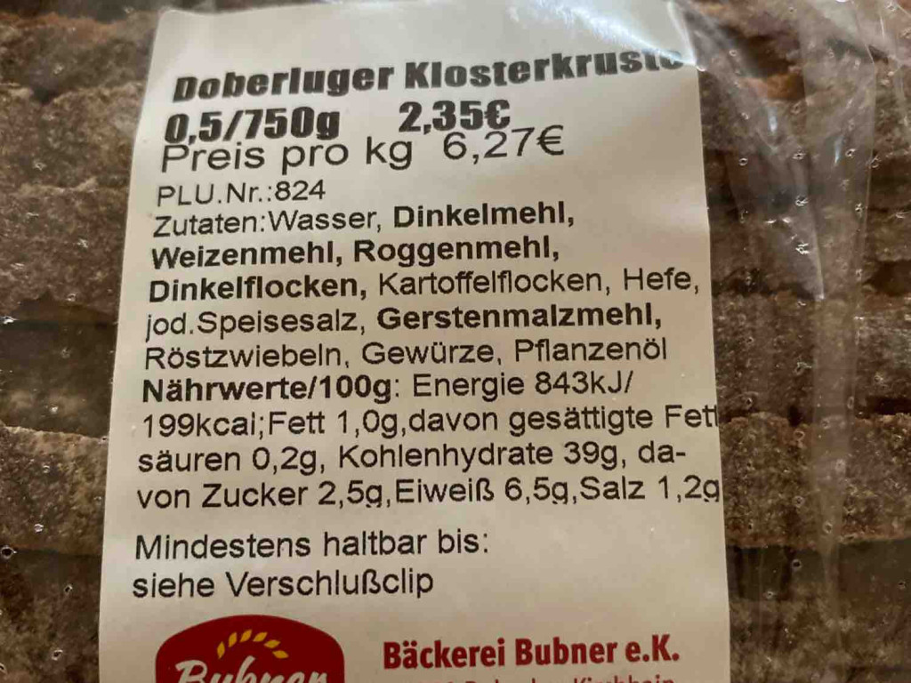 Doberluger Klosterkruste, Brot mitdenken-, Weizen- und Roggenmeh | Hochgeladen von: kh60