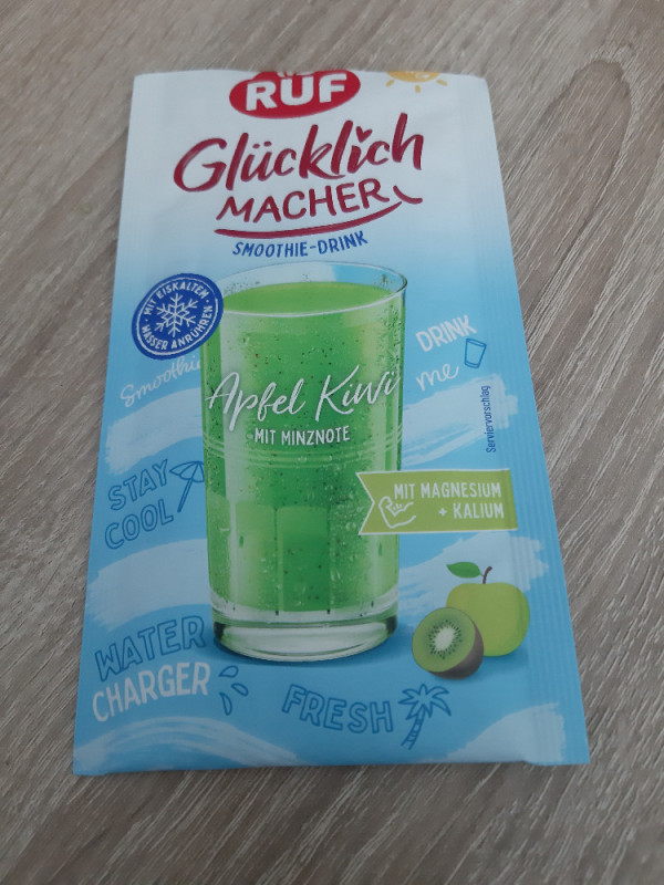 Glücklich Macher Smoothie-Drink, Apfel-Kiwi-Drink  mit Minznote  | Hochgeladen von: Sylvia Hakkel 