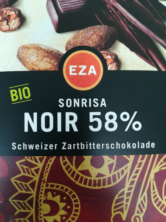 Sonrisa Noir 58% schweizer Zartbitterschokolade, 58% Kakaoanteil | Hochgeladen von: peytonrothvpw