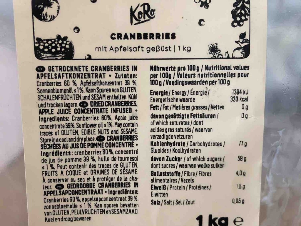 cranberries  koro, mit Apfelsaft geßüst von pablohossa | Hochgeladen von: pablohossa