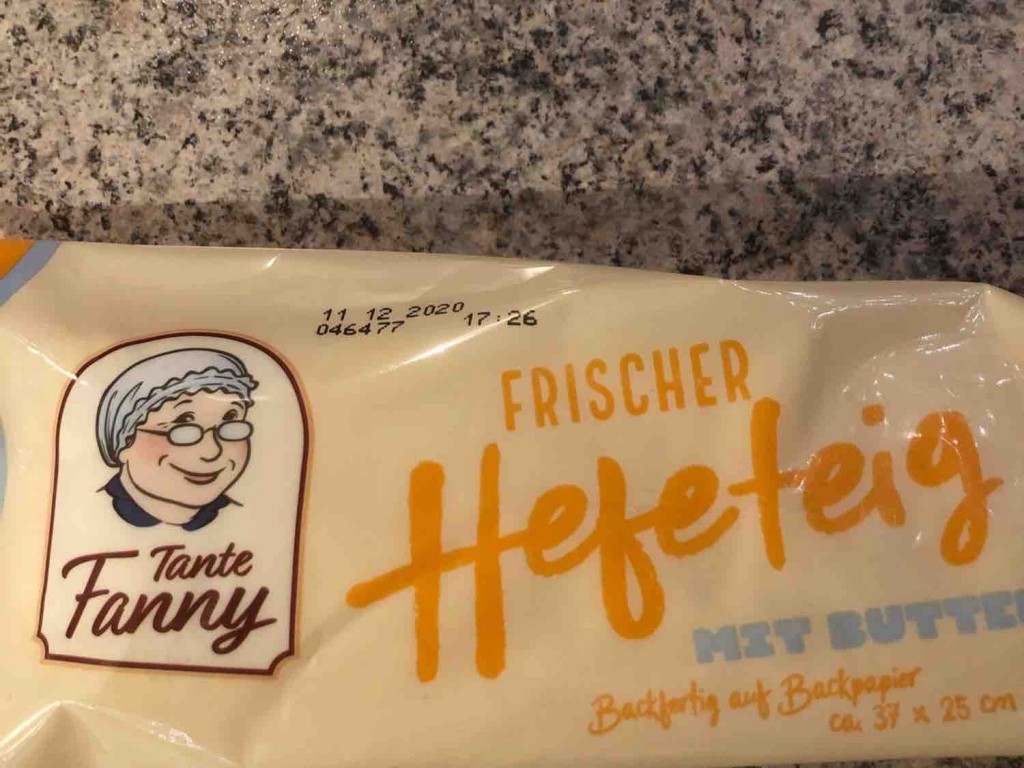 Tante Fanny, frischer Hefeteig mit Butter Kalorien - Neue Produkte - Fddb