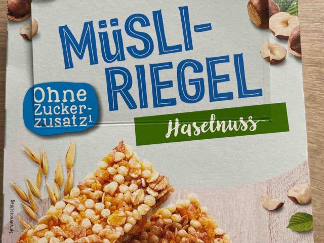 Müsli-Riegel Haselnuss, Ohne Zuckerzusatz von Funzi | Hochgeladen von: Funzi