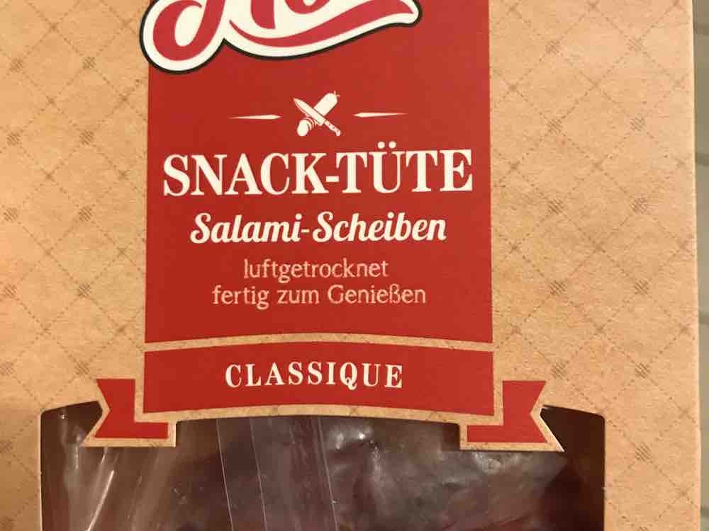 Salami-Scheiben , Snack-Tüte  von fiktivername | Hochgeladen von: fiktivername