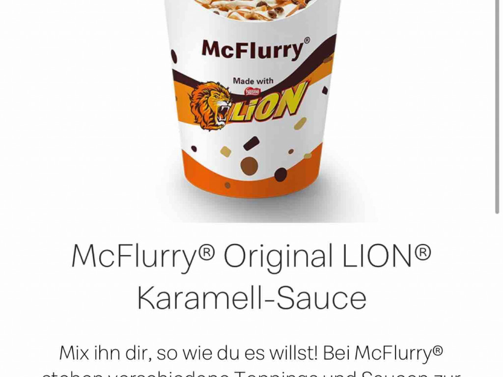 Mc Flurry Lion Karamell-Sauce (208g) von ginamlr | Hochgeladen von: ginamlr