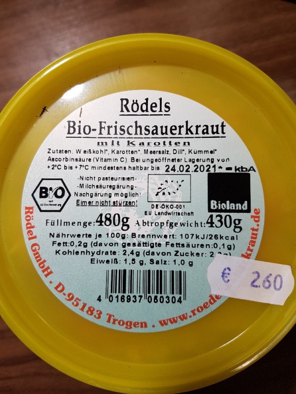 Rödels Bio-Frischsauerkraut mit Karotten  von berit04 | Hochgeladen von: berit04