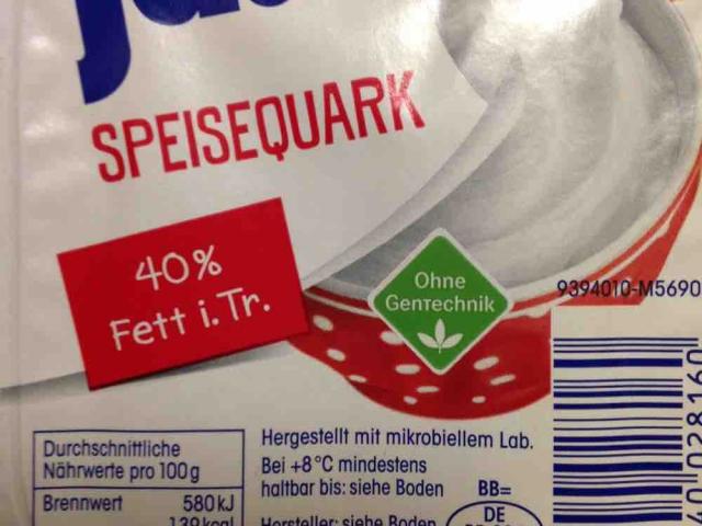 ja! Speisequark, 40% Fett i. Tr. von conger | Hochgeladen von: conger