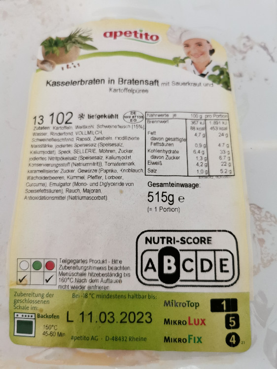 Kasselerbraten in Bratensaft, mit Sauerkraut und Kartoffelpüree  | Hochgeladen von: Roecky