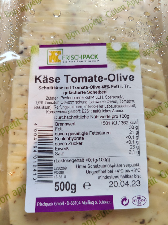 Käse Tomate-Olive, Schnittkäse mit Tomate-Olive von FloriW | Hochgeladen von: FloriW
