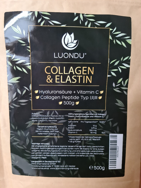 Collagen & Elastin, mit Hyaluronsäure + Vitamin C von Line24 | Hochgeladen von: Line247