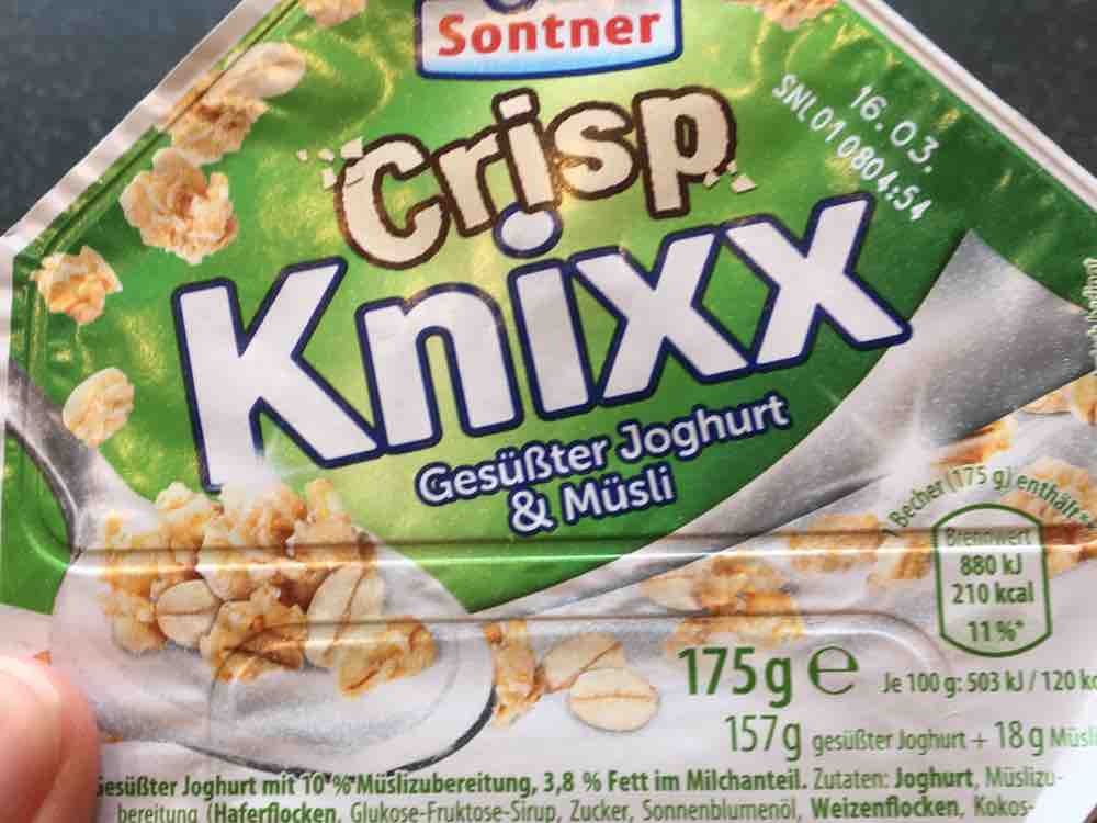 crisp knixx gesüßter Joghurt und Müsli , Aldi  von TanjaP74 | Hochgeladen von: TanjaP74