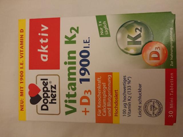 Vitamin K2 + D3 1900I.E., 30 Mini-Tabletten | Hochgeladen von: louthue270