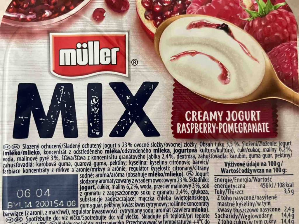 Müller Mix, creamy Joghurt Himbeere-Granatapfel von ejansssen | Hochgeladen von: ejansssen