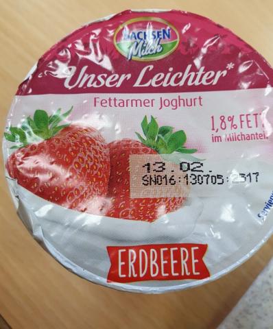 Joghurt  Erdbeer "Unser Leichter", 1,8% | Hochgeladen von: okunkel875