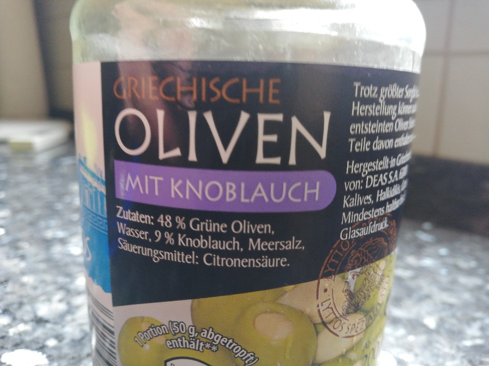 Griechische Oliven, Mit Knoblauch von Michel1 | Hochgeladen von: Michel1