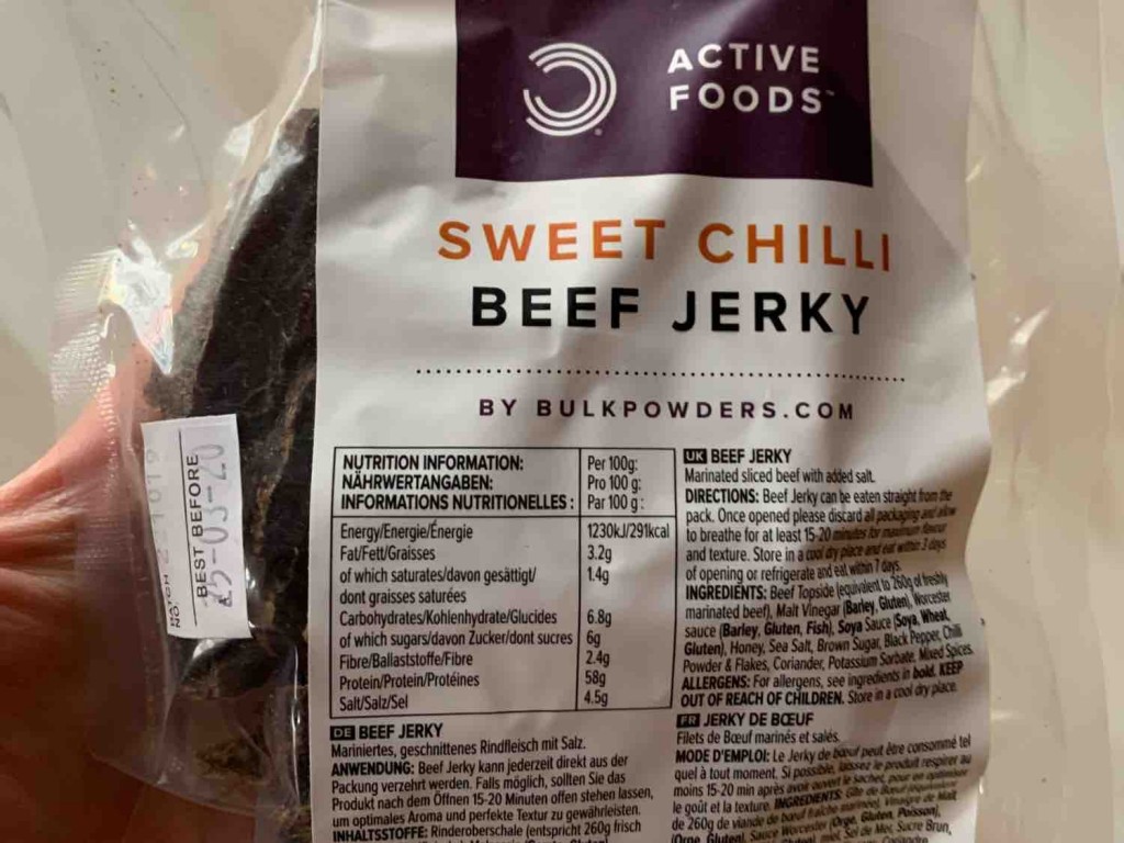 Beef Jerky, Sweet Chili von Pandawa | Hochgeladen von: Pandawa