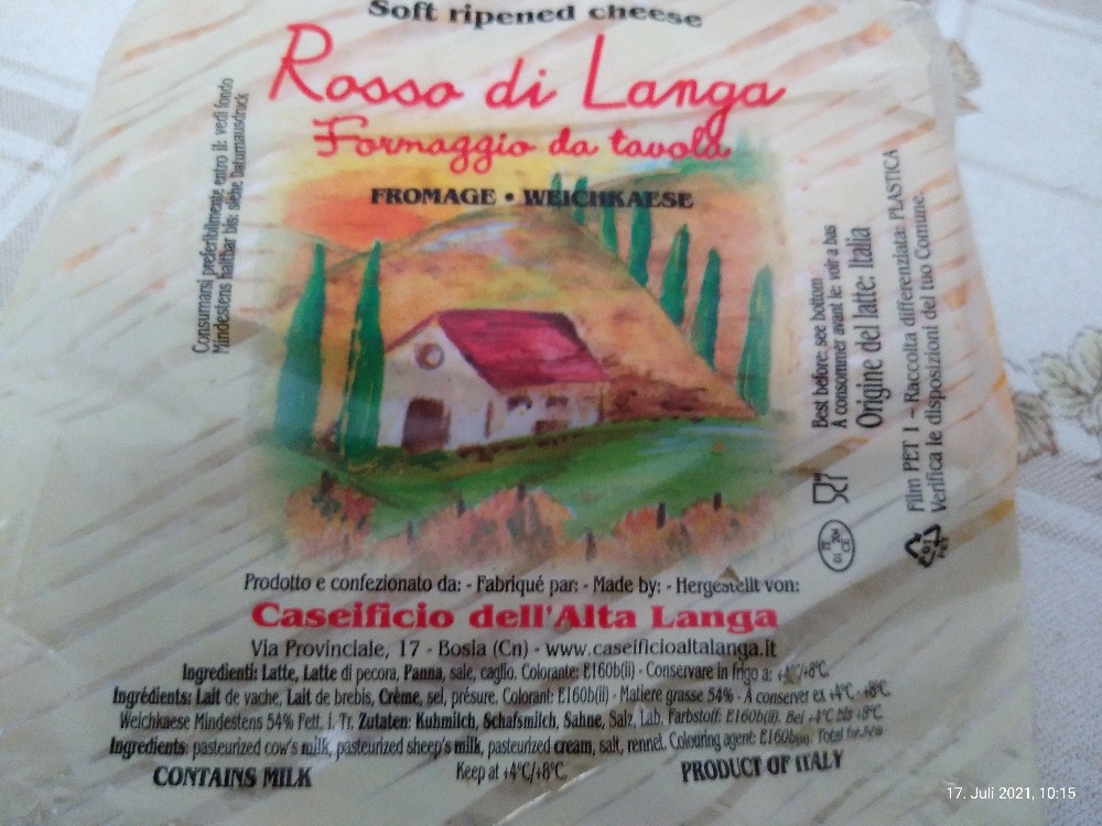 Rosso di Langa, Weichkäse aus Kuhmilch (IT) von beta347 | Hochgeladen von: beta347