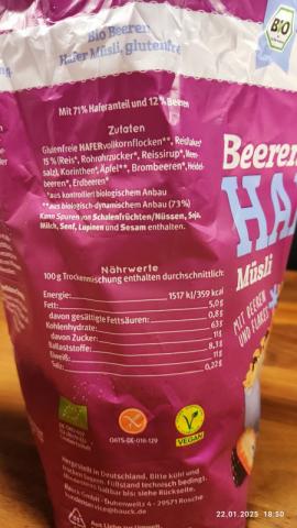 Beeren Hafer Müsli Demeter, Beeren | Hochgeladen von: Berndit