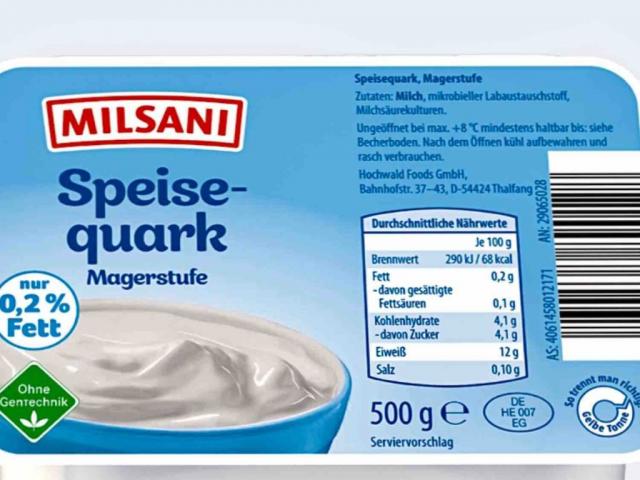 Speisequark Magerstufe, nur 0,2 % Fett von Alexander Härtl | Hochgeladen von: Alexander Härtl