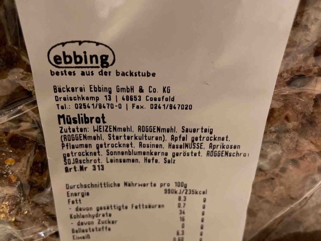 Müslibrot Bäckerei Ebbing von Timmi22 | Hochgeladen von: Timmi22