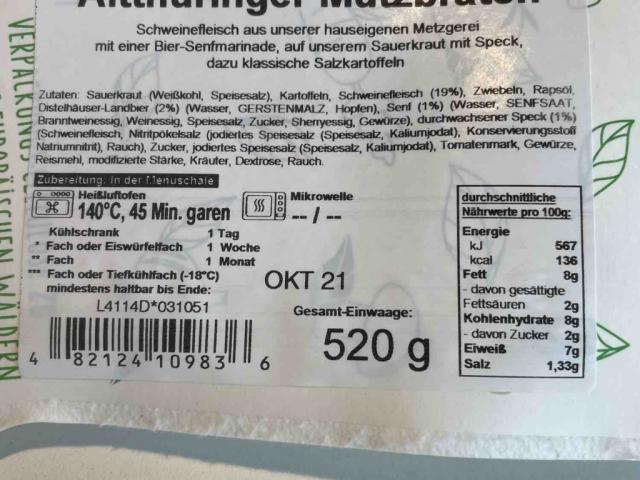 Alt Thüringer Mutzbraten, 48212 von Db11 | Hochgeladen von: Db11