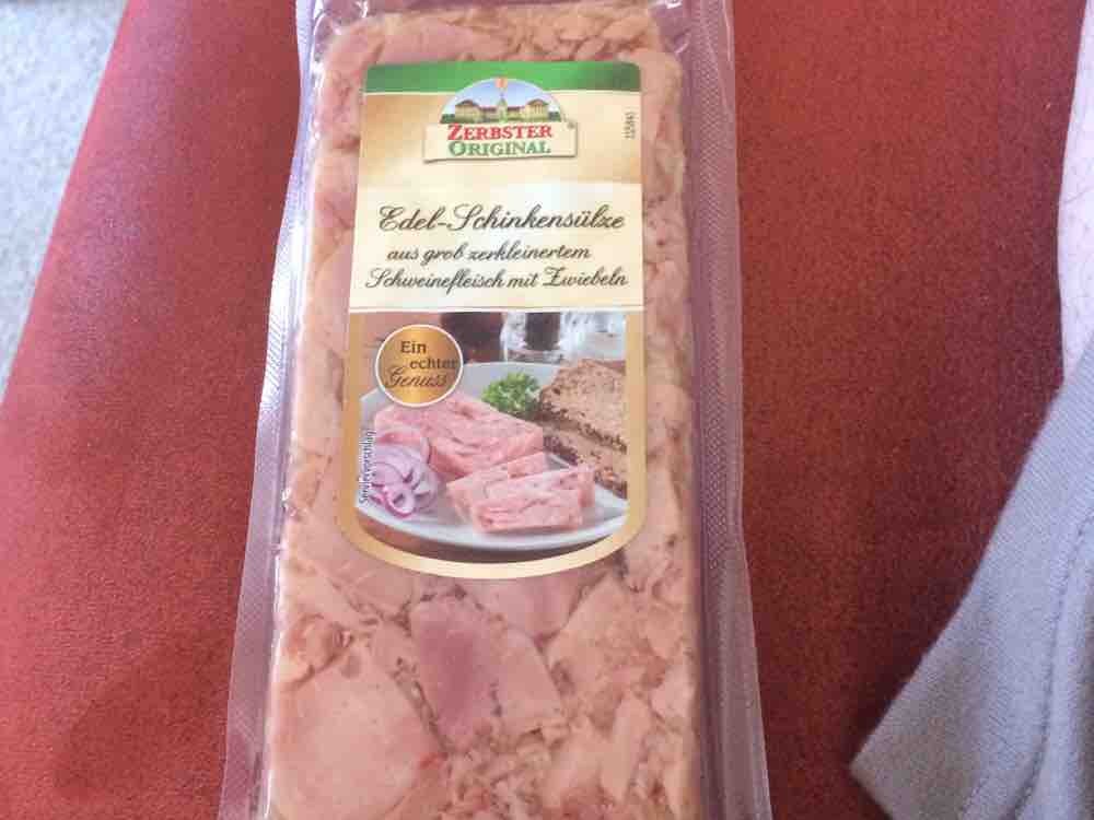 Edel-Schinkensülze, aus grob zerkleinertem Schweinefleisch mit Zwieb von hollus | Hochgeladen von: hollus