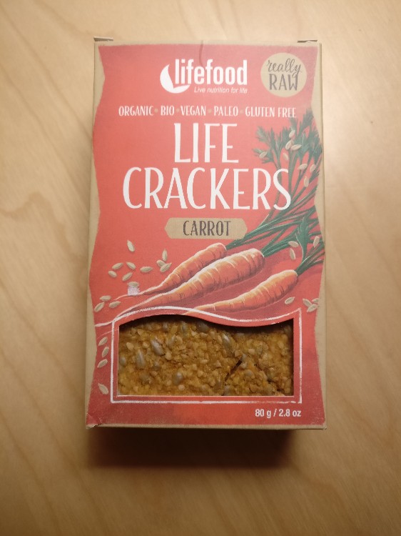 Raw Organic Carrot Life Crackers, süßlich etwas nach Karotte von | Hochgeladen von: reiner734637