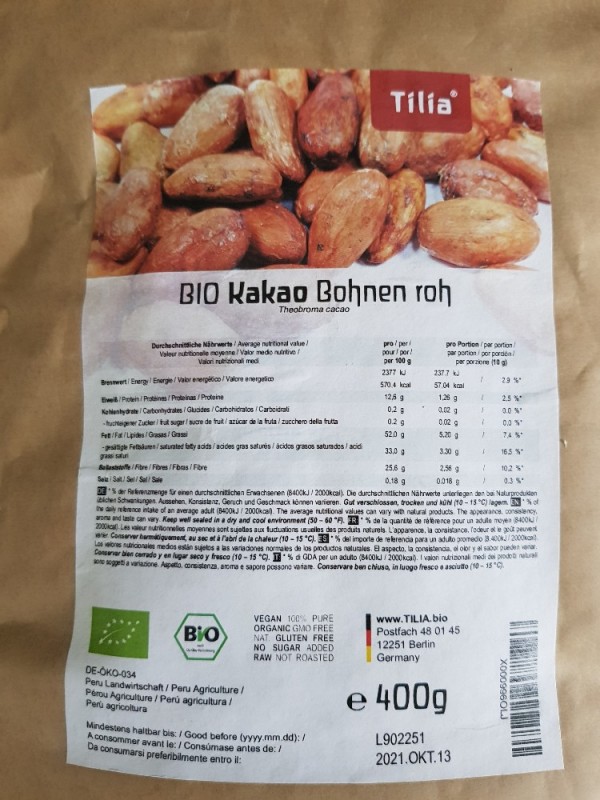 Bio Kakaobohnen, roh, vegan,  glutenfrei, zuckerfrei von Lucy198 | Hochgeladen von: Lucy1981