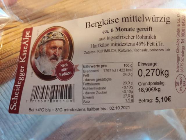 Bergkäse mittekwürzig, ca. 6 Monate gereift von dexxxter84 | Hochgeladen von: dexxxter84