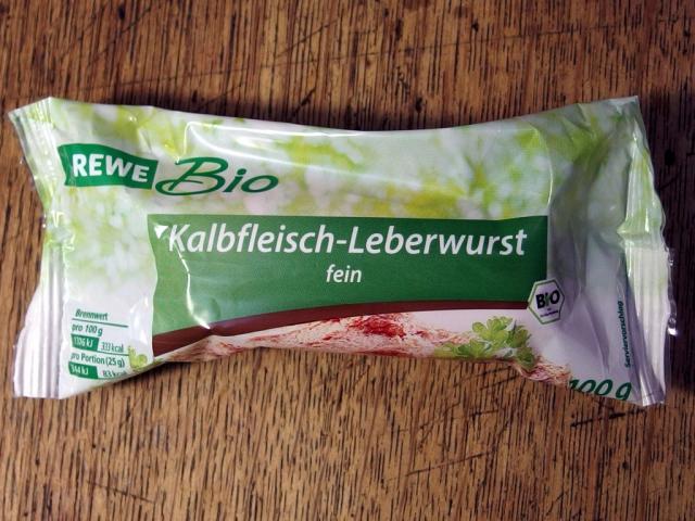 Rewe Bio Kalbfleisch-Leberwurst fein | Hochgeladen von: arcticwolf
