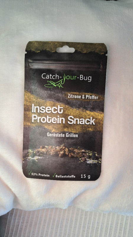 Insect Protein Snack, Geröstete Grillen (Zitrone & Pfeffer)  | Hochgeladen von: PetraMV