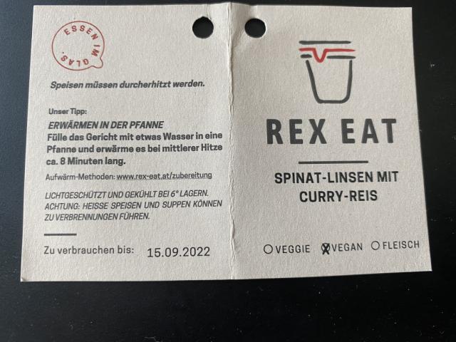 Rex Eat: Spinat-Linsen mit Curry-Reis (andere Zusammensetzun | Hochgeladen von: chriger