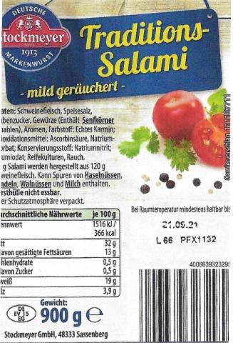 Traditions-Salami -mild geräuchert-, Wurst | Hochgeladen von: antonsoest508