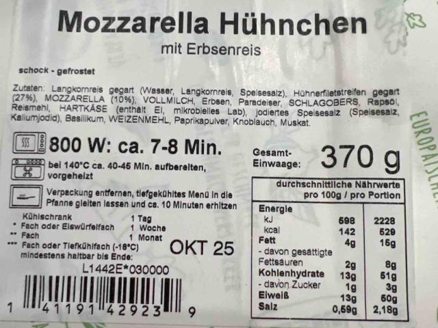 Mozzarella Hühnchen, Vollmilch von gegra | Hochgeladen von: gegra