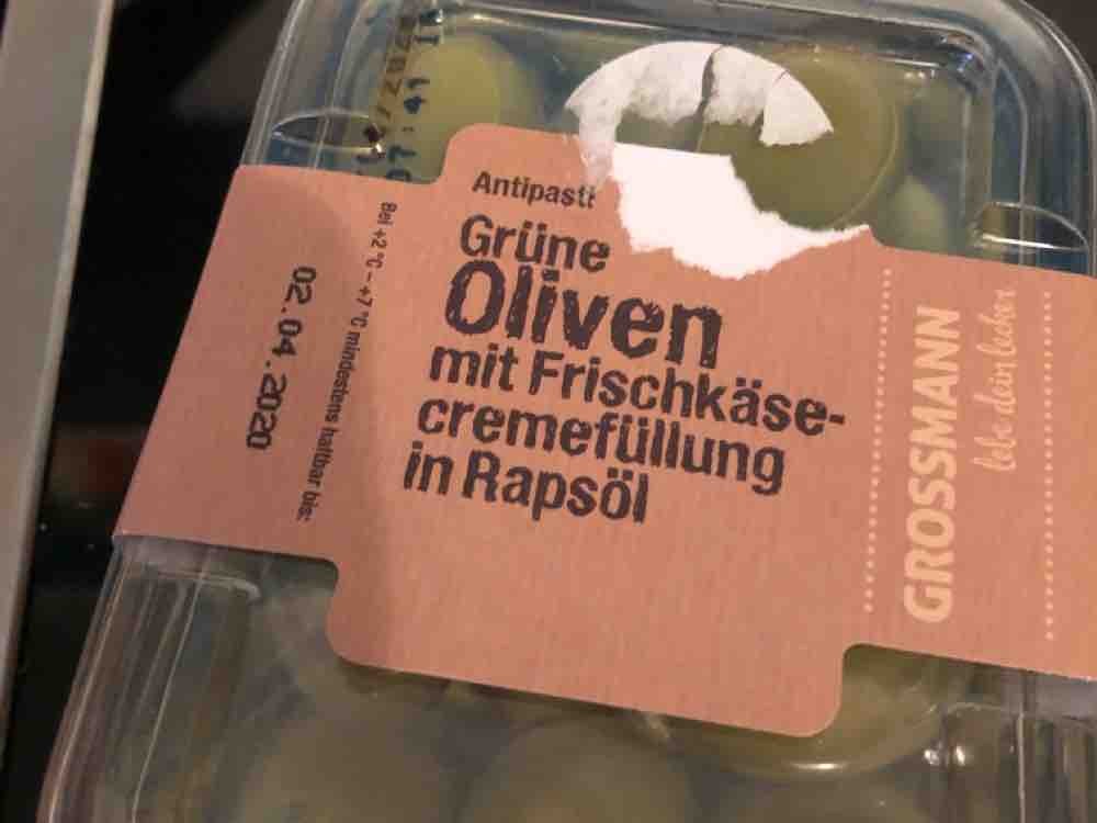 grüne Oliven mit  Frischkäse, in Rapsöl von Schanine | Hochgeladen von: Schanine