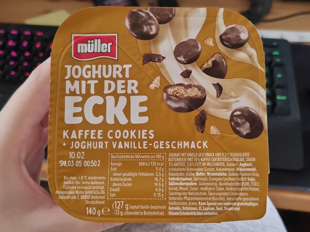 Joghurt mit der Ecke, Kaffee Cookies + Joghurt Vanille-Geschmack | Hochgeladen von: Sane3110