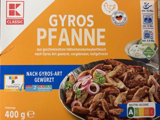 Gyros Pfanne, aus geschnetzeltem Hähnchenoberkeulenfleisch von c | Hochgeladen von: ckkrohn