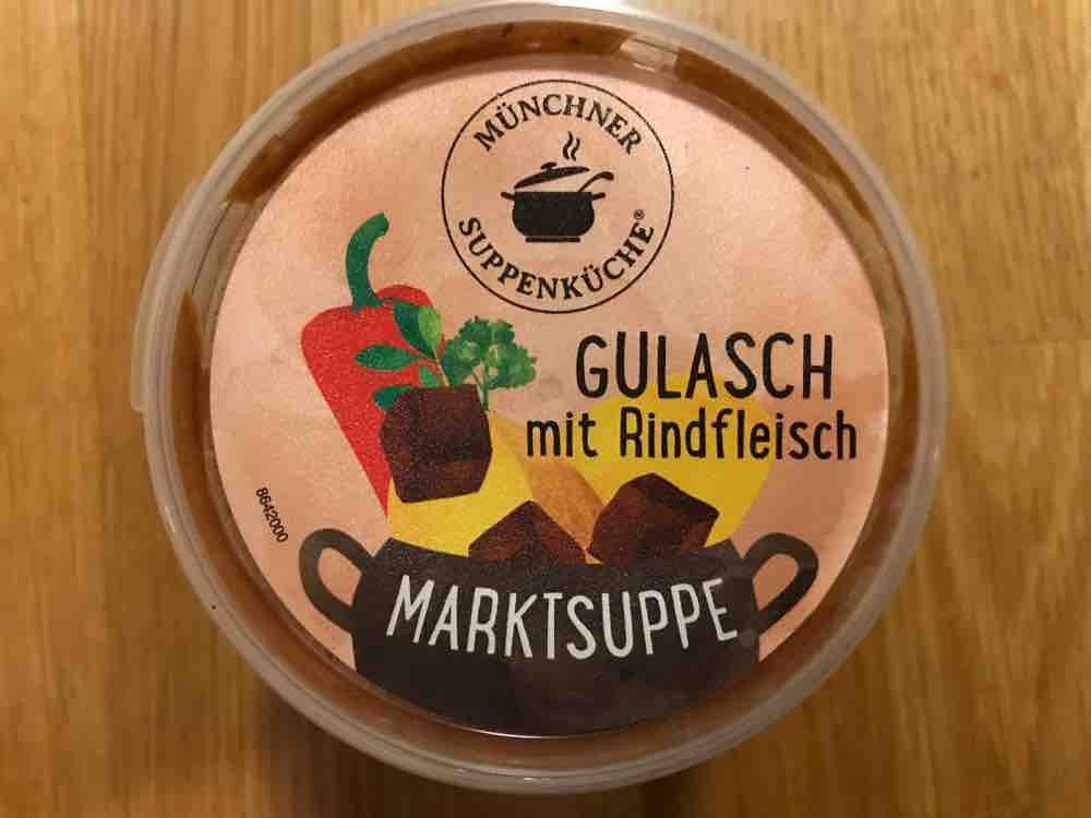 Münchner Suppenküche, Marktsuppe Gulasch mit Rindfleisch Kalorien ...