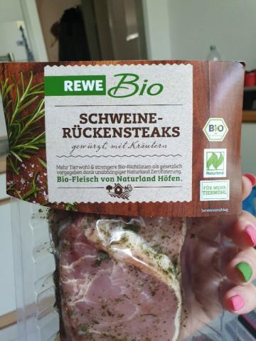 bio Schweine-Rückensteak, gewürzt mit Kräutern von Friedatanzt | Hochgeladen von: Friedatanzt